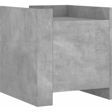 Maison Exclusive - Nachttisch Betongrau 45x50x50 cm Holzwerkstoff