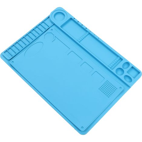 2-teilige Lötmatte, hitzebeständige Silikon-Reparaturmatte mit Skala für Elektronik (1/5)