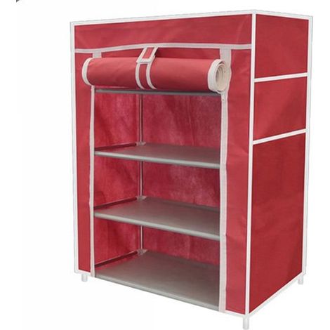TRADE SHOP - Scarpiera A 4 Ripiani Organizzatore Porta Scarpe Armadio Salvaspazio Resistente 69072 - (1/3)