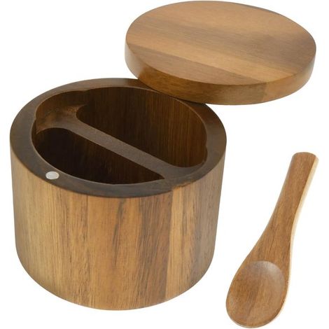 Salière avec cuillère - Poivreuse - Boîte à épices/salière - Petite boîte de rangement - Pot à épices de cuisine (1/5)