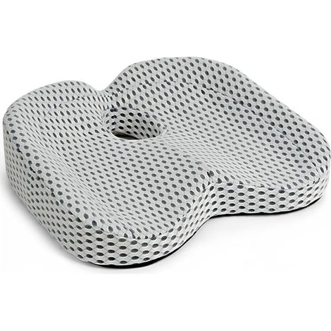 Coussin de Chaise pour sciatique, Coussin de siège orthopédique en Mousse à mémoire avec Un Coussin de siège de Bureau antidérapant antidérapant pour Pression pelvienne et Fatigue Assise (1/5)