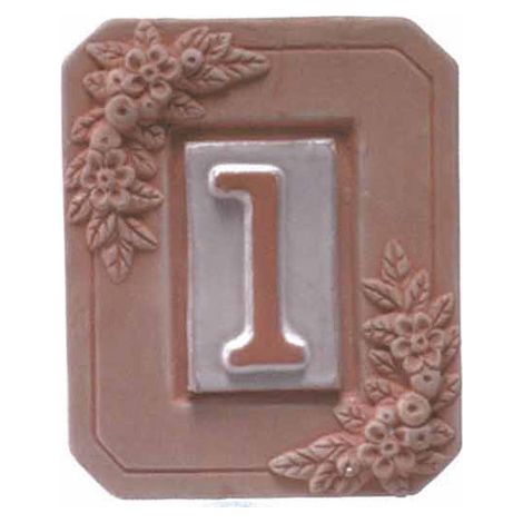 PORTANUMERO IN TERRACOTTA 1 POSTO 13X16 CM- 5,0 pz