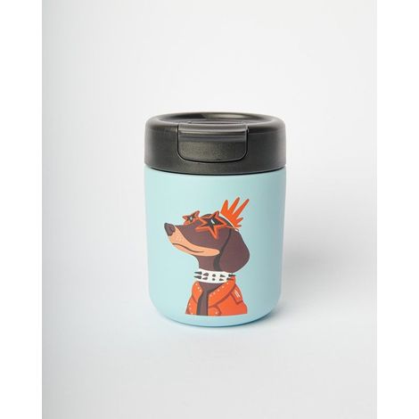 Tazza Termica 3D Gazzazzolo 350 ML Azzurro con Stampa Cane QUY CUP