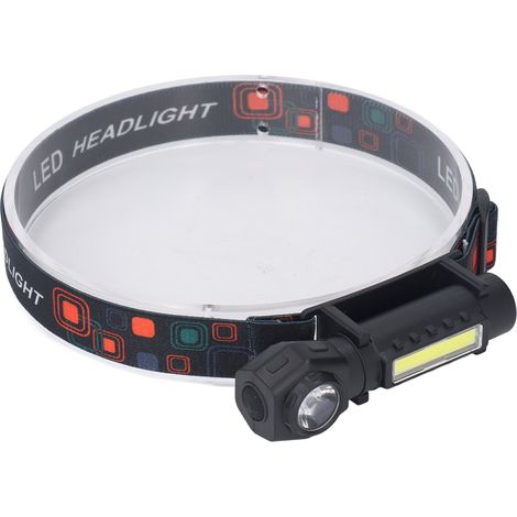 Lampe frontale LED COB professionnelle haute luminosité, rechargeable par USB, portable, idéale pour le camping et la randonnée en extérieur. (1/5)