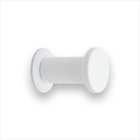 Cintre de Salle de Bain Crochet Mural en Acier Inoxydable laqué Blanc pour Suspendre vêtements, Manteaux ou Serviettes Porte-Serviettes avec vis Invisible 190CBBL (1/5)