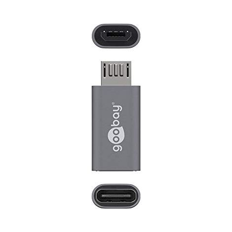 Goobay 55553 cambio di genere de per cavo USB Micro B USB C Grey (1/4)