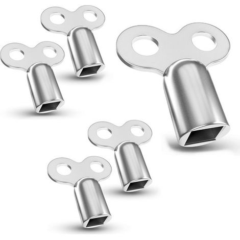 Set di chiavi per lo spurgo del radiatore, universali, apertura da 5 mm, colore argento. (1/5)