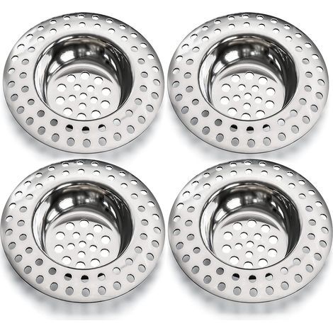 Passoire d'évier 14g, lot de 4 pour tous les drains, passoire d'évier de cuisine, passoire d'évier, grille d'évier, grille d'évier de cuisine (1/5)