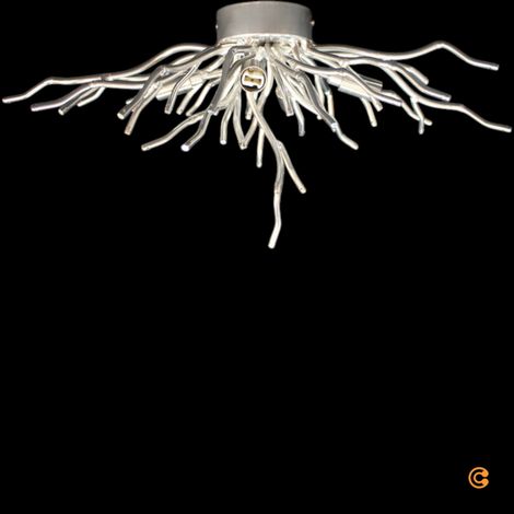 [GEBRAUCHT] B-Ware Paul Neuhaus Deckenleuchte Lampe Icicle Glasbehang 4 Fl Silber Beleuchtung