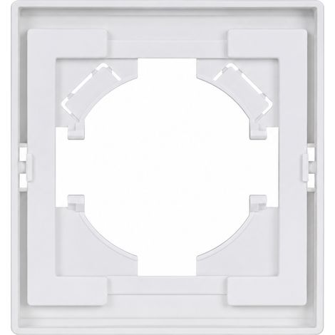 Plaque simple 1 poste 8073.4mm série SK PC ignifuge blanc toucher doux (Soft Touch White) 13 × 13 × 10 cm – Livraison gratuite (1/5)