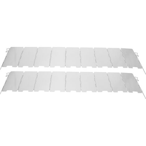 2 Pièces Pare-Vent pour Réchaud de Camping en Aluminium avec 9 Plaques (1/5)