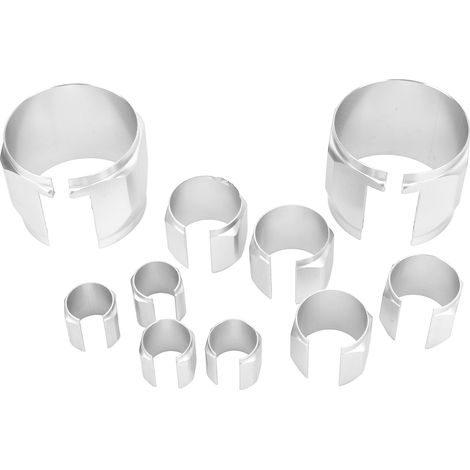 Kit de couvercle de tuyau d'habillage en acier inoxydable, ensemble de manchons de radiateur universels, résistant à la chaleur extrême pour véhicule argent (1/5)