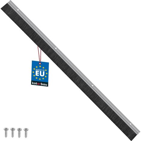 Brosse Bas de Porte - Aluminium - 1 m - Argent - Isolant - 45 mm - Joint De Porte D'Entrée - Protection Insectes - Langlebig Fiable - Bas Ouvrant Isolant - Anti Cafard - à Visser Bavette (1/5)