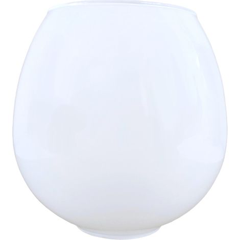 Abat-jour verre KIWI 12x8cm opale brillant ouverture 4cm