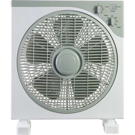 Dr.C Ventilatore Box Grigio 30 cm da 35W - con Timer e Tre Velocità (1/2)