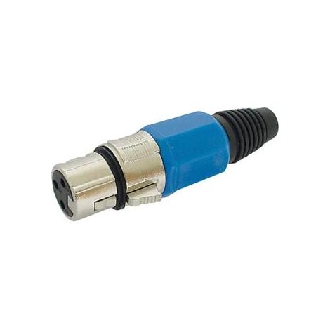 FICHE XLR FEMELLE NICKELEE 3 BROCHES - BLEU CA100BL RI964