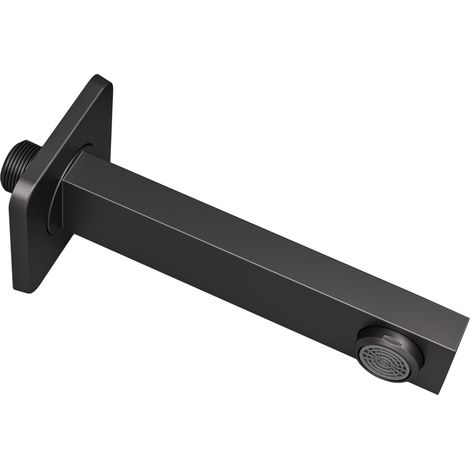 Accesorios de baño negro mate 15 cm cuadrado con rosca de Valaz (1/2)
