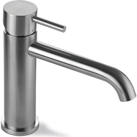 Vema Tiber Basin Mixer Tap Single Handle - Stainless Steel (1/4)