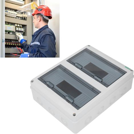 Boîtier de Protection Transparent 24 Voies Étanche pour Disjoncteurs Montage Ouvert (1/5)