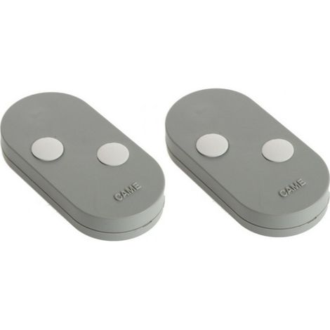 CAME 2019 Pack de 2 Telecommande 2 canaux TOPD2FGS a code fixe gris a double frequence
