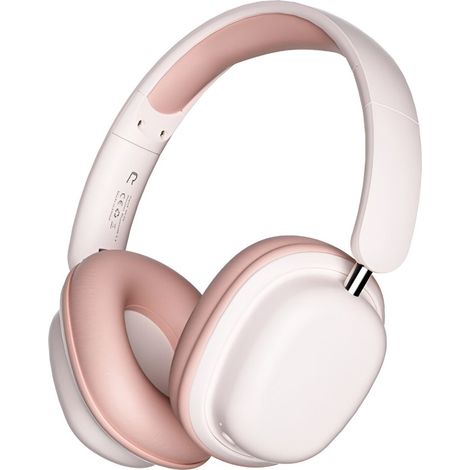 Écouteurs Bluetooth sans fil (roses), microphone pliable détachable, son surround, réduction du bruit, qualité sonore HiFi (1/5)