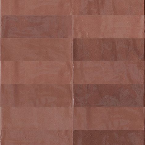 Carrelage effet Zellige Rouge 20x6,5x0,85 cm Brillant Orisel - Mur intérieur (vendu par carton de 0,5 m²) - RO'MA CARRELAGE
