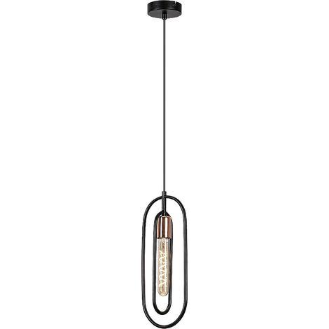 Lampada a sospensione moderna nera E27 Rovier Rabalux (1/5)