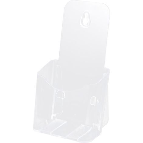 Porte-documents transparent mural, présentoir à livres en plastique (format A6)-20x11cm-transparent (1/3)