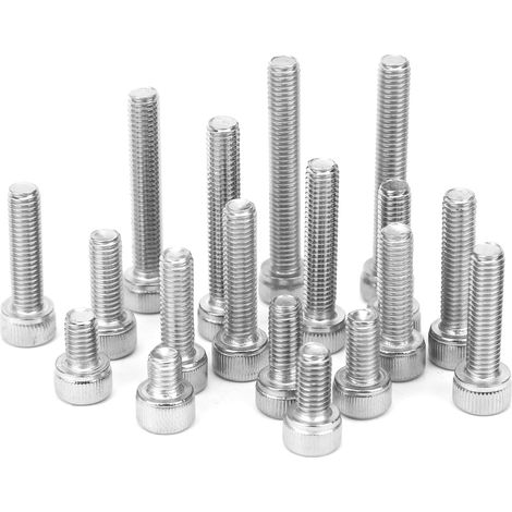 Sechskantschraubenkappe 304 Edelstahl Multi-Längen Kombinationsset Nagelsortiment-Kit (120 Stück (M5) ) (1/5)