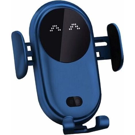 Wireless Car Charger, 15W Wireless Phone Holder, Auto Clamping Car Induction Charger, Clip Mount for All Devices, Blue MUMU (1/4)