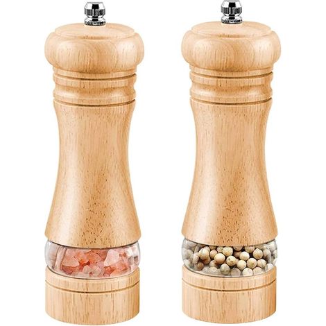 Juego de molinillos de pimienta y sal - Molinillo de pimienta - Molinillo de sal - Molinillo de mesa (1/5)