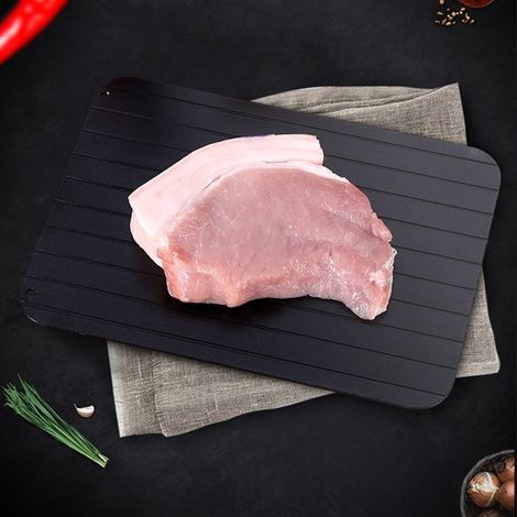 29,5 x 20,8 cm Schnellauftaubrett für die Küche Schnellauftaubrett für Steaks und Meeresfrüchte Schneidebrett aus Aluminium Effizient und praktis (1/5)