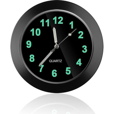 Horloge lumineuse miniature pour voiture, avec clip, pour grille d'aération, à quartz, pour voiture et moto (1/5)