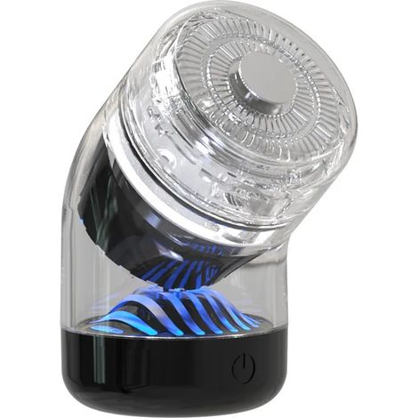 (Noir pliable) Mini rasoir électrique magnétique, rechargeable par USB, tête magnétique détachable, indispensable en voyage. (1/2)