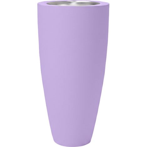 Pot conique 3-en-1 table inox : jardinière, mange-debout et bac à glaçons - plast'up rotomoulage (1/4)