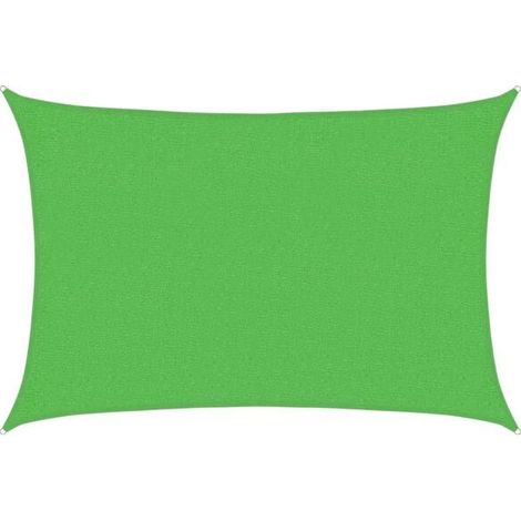 Voile d'ombrage, 160 g/m², vert clair, 2x3 m, polyéthylène haute densité. (1/5)
