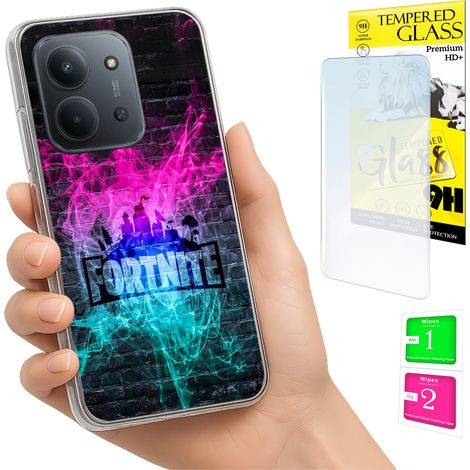 Custodia per Xiaomi Redmi 15C 4G 171mm, cover posteriore con vetro 9H. (1/5)