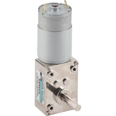Moteur à engrenage à vis sans fin à turbine CC, grande torsion, basse vitesse, mini 2 voies CC 24 V XD40WB-555YSF 200 tr/min (1/5)