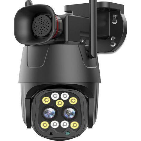Caméra de sécurité à Domicile 4G Carte SIM caméra IP 4K 8MP Double Objectif 8X Zoom PTZ caméra Suivi Automatique caméra de sécurité 4MP Surveillance extérieure CCTV(4MP WiFi Version) (1/5)
