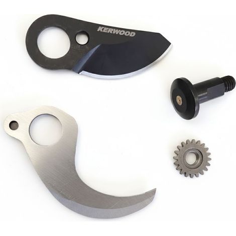 Jeu de 2 lames avec vis compatible sécateur KERWOOD MATAA73981 (1/2)