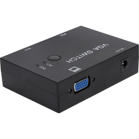 Commutateur VGA 2 PC vers 1 Moniteur, Sélecteur de Partage d'Écran avec 2 Entrées et 1 Sortie (1/5)