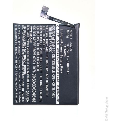 NX - Batterie téléphone, smartphone, GSM pour BQ 3.85V 3100mAh - 3200 (1/3)
