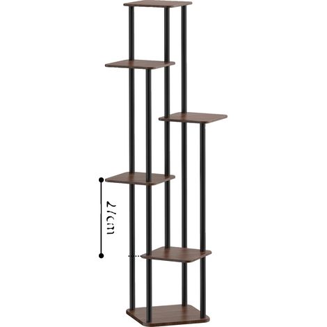 Soporte para plantas, diseño de 6 niveles, construcción robusta, soporte para flores, M (1/2)