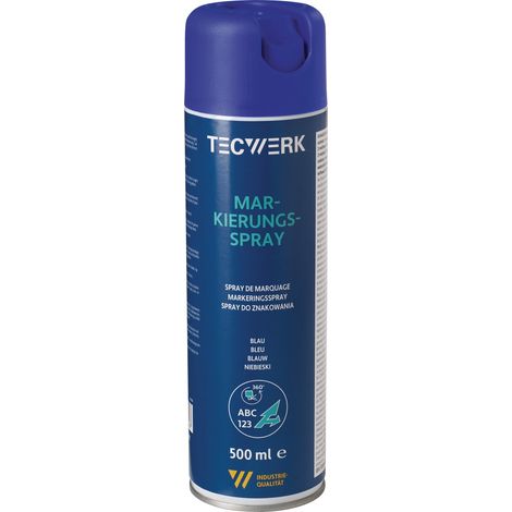 Nom : Marqueur de traçage bleu 500ml Aérosol TECWERK (1/2)