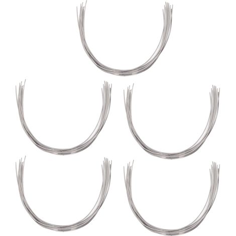 Lot de 50 fils orthodontiques rectangulaires en acier inoxydable, 0,16 x 0,22 pouce, pour arc dentaire supérieur. (1/5)