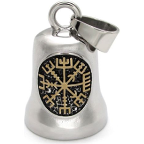 Cloche de vélo en acier inoxydable, porte-bonheur, pendentif pour clés, chaîne décorative portable. (1/5)