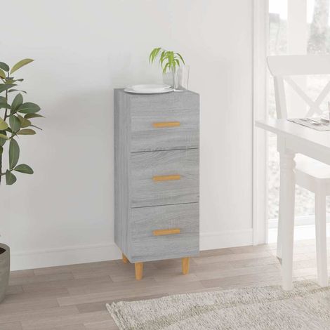 Buffet - Armoire de rangement Enfilade Sonoma gris 34,5x34x90 cm Bois d'ingénierie BV598933 - BonneVie (1/5)