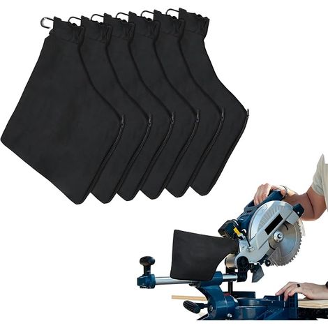Table Saw Dust Collector Dust Bags Set of 6 Dust Bags for Mitre Saw Dust Collecting Dust Used for Cutting Machine Outlet (1/5)