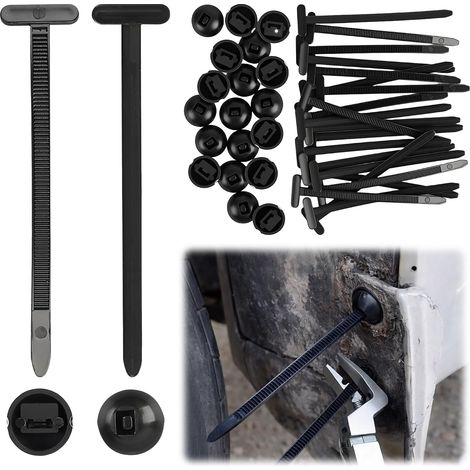 50 PCS Collier de Serrage, Collier Serrage Plastique Universel Auto-Blocant Nylon Universels pour Réparation Automobile et Usage Quotidien, Résistantes UV, Fixe Ailes/Couvercles Moteur Sans Outil (1/5)