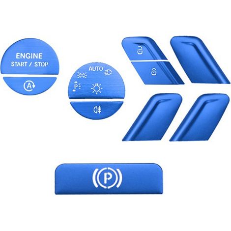 Suitable for Mercedes-Benz new C-Class and GLC keyless start decorative stickers, E-Class headlight switch and door lock buttons W206 (1/4)